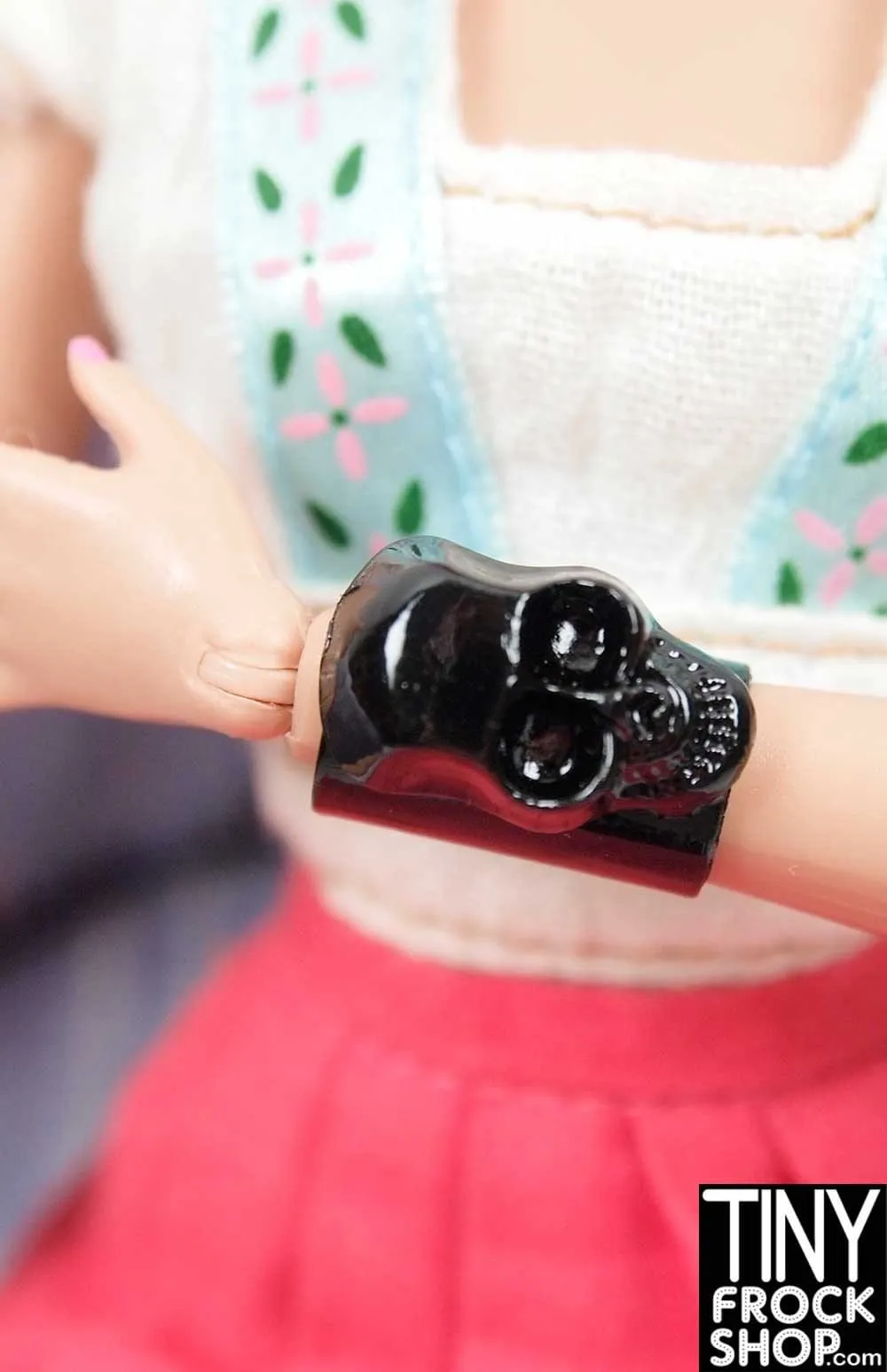 12" Fashion Doll Skull Metal Bracelet