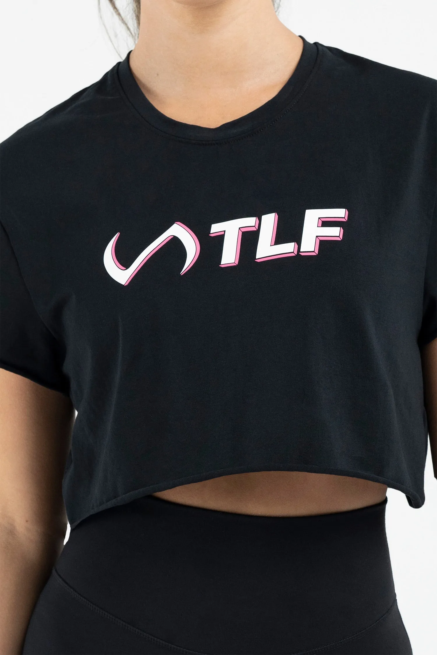 3-D Oversized Gym Crop Tee