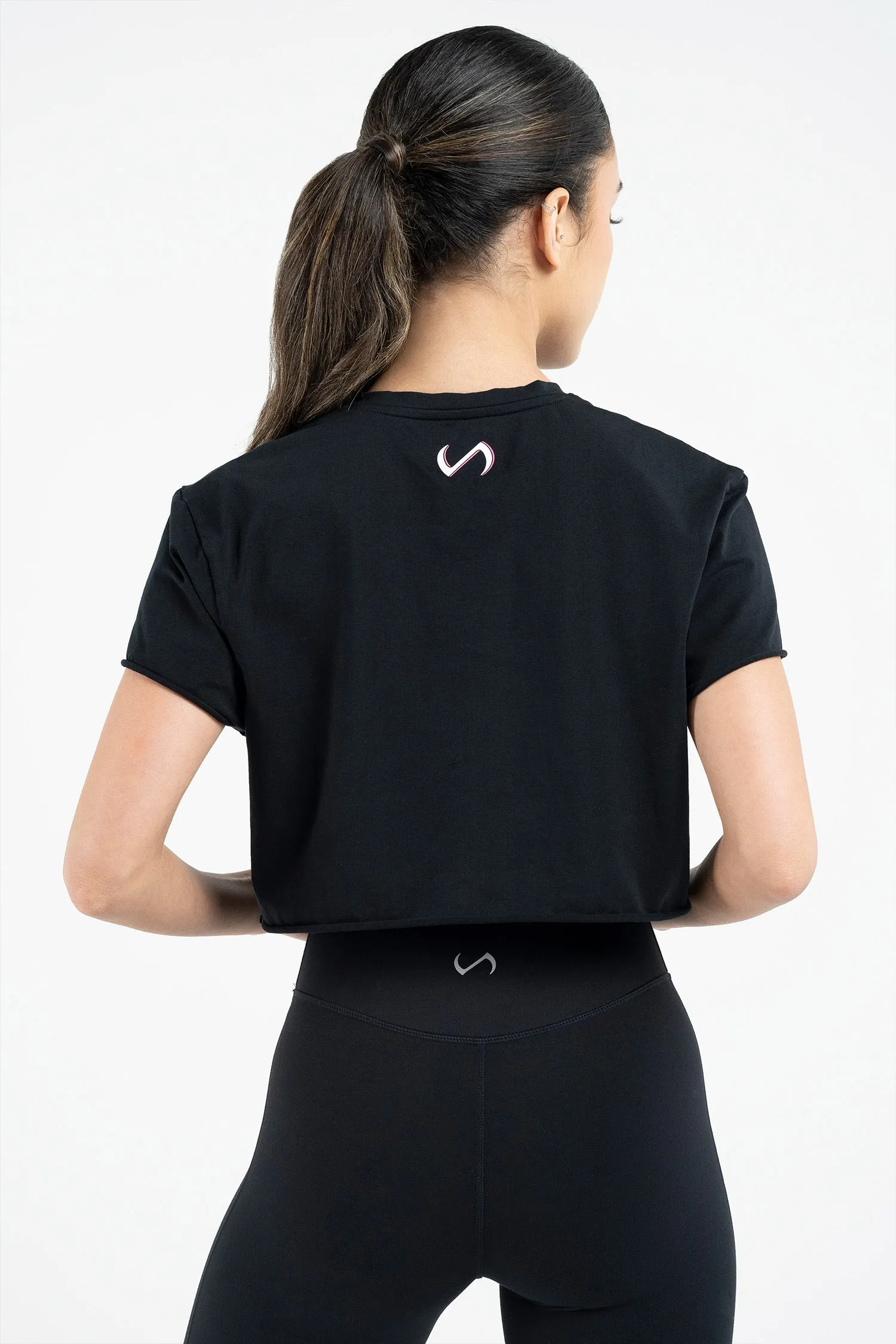 3-D Oversized Gym Crop Tee