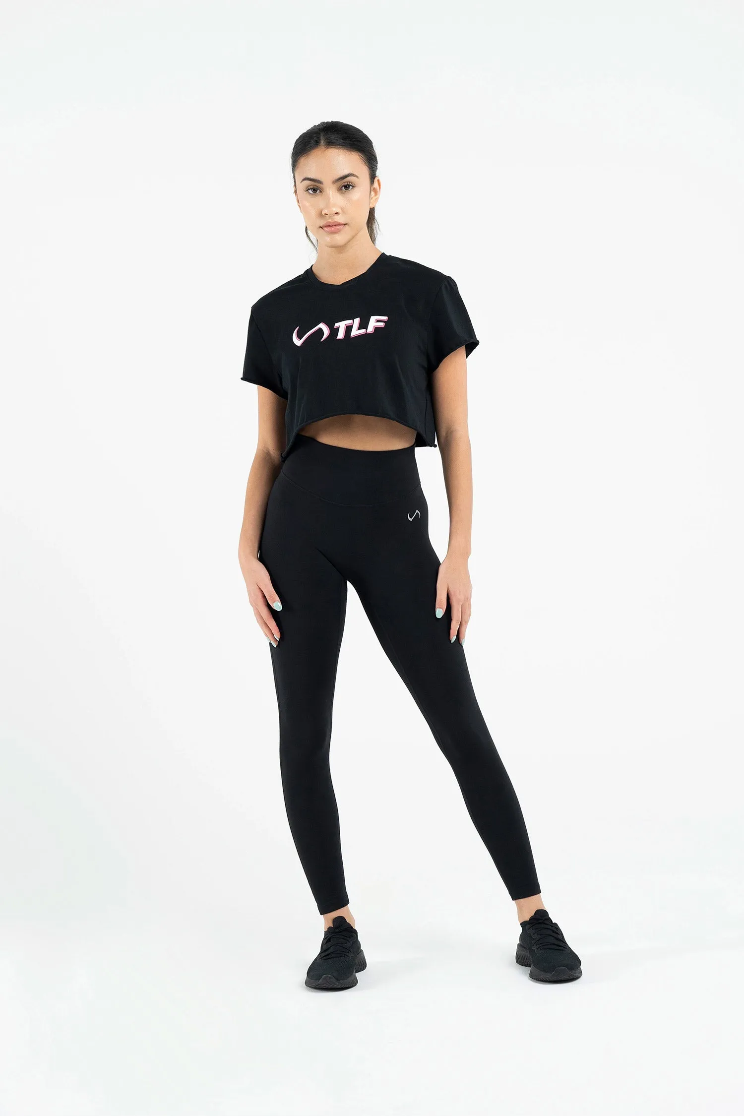 3-D Oversized Gym Crop Tee