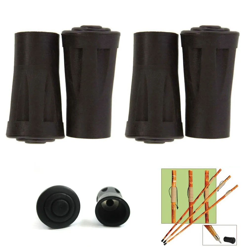 4 Reinforced Rubber Tip End Cap Hammers Trekking Pole Hiking Walking Stick Cane
