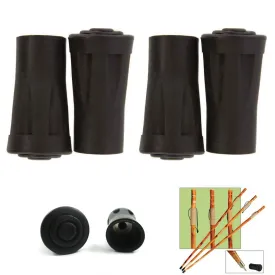 4 Reinforced Rubber Tip End Cap Hammers Trekking Pole Hiking Walking Stick Cane