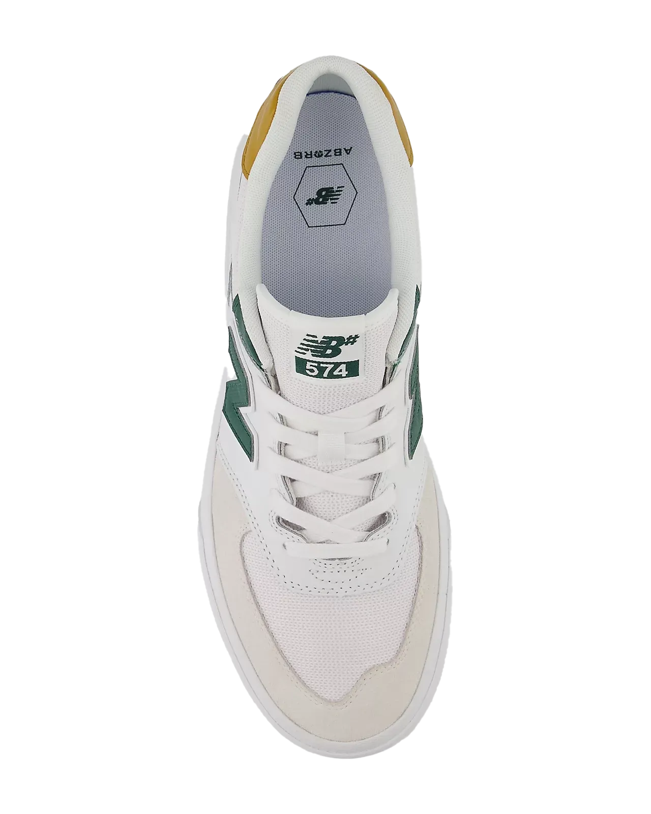 574 Vulcanized Shoes in White & Forest
