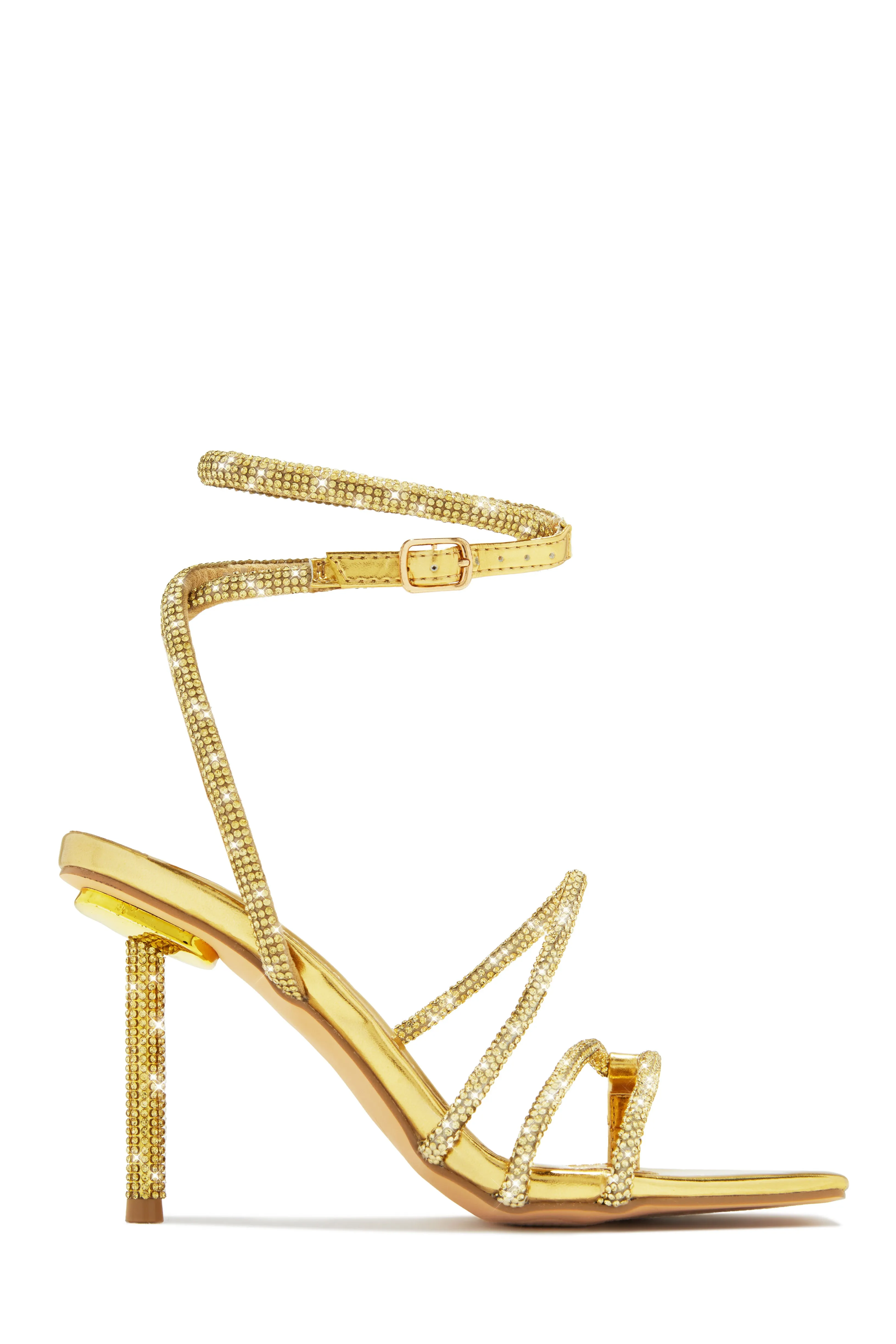 Ayiana Embellished Heels - Gold