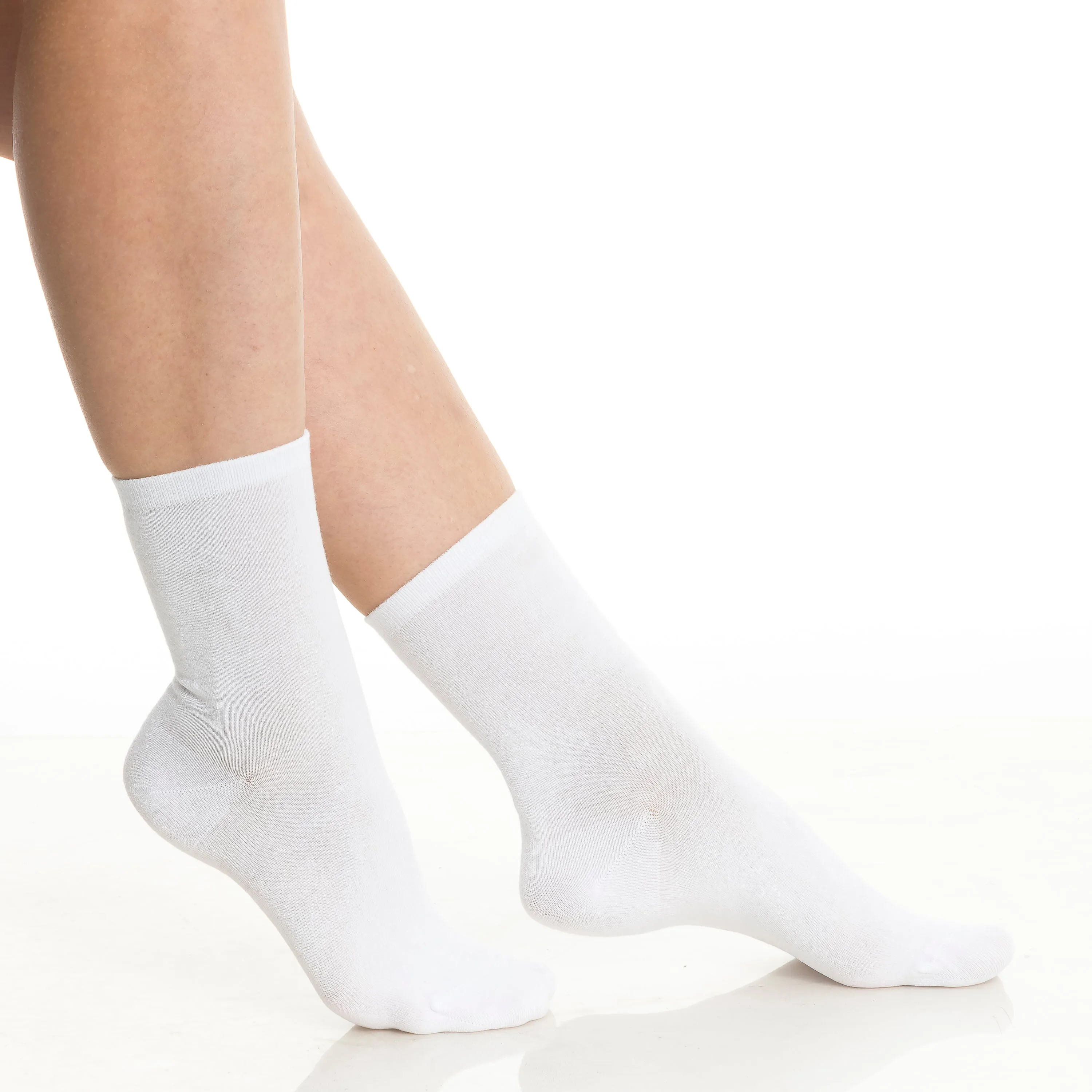 BAMBOOVEN Womens Rayon Made From Bamboo Dress Socks, Thin Soft Crew Socks 3 Pairs