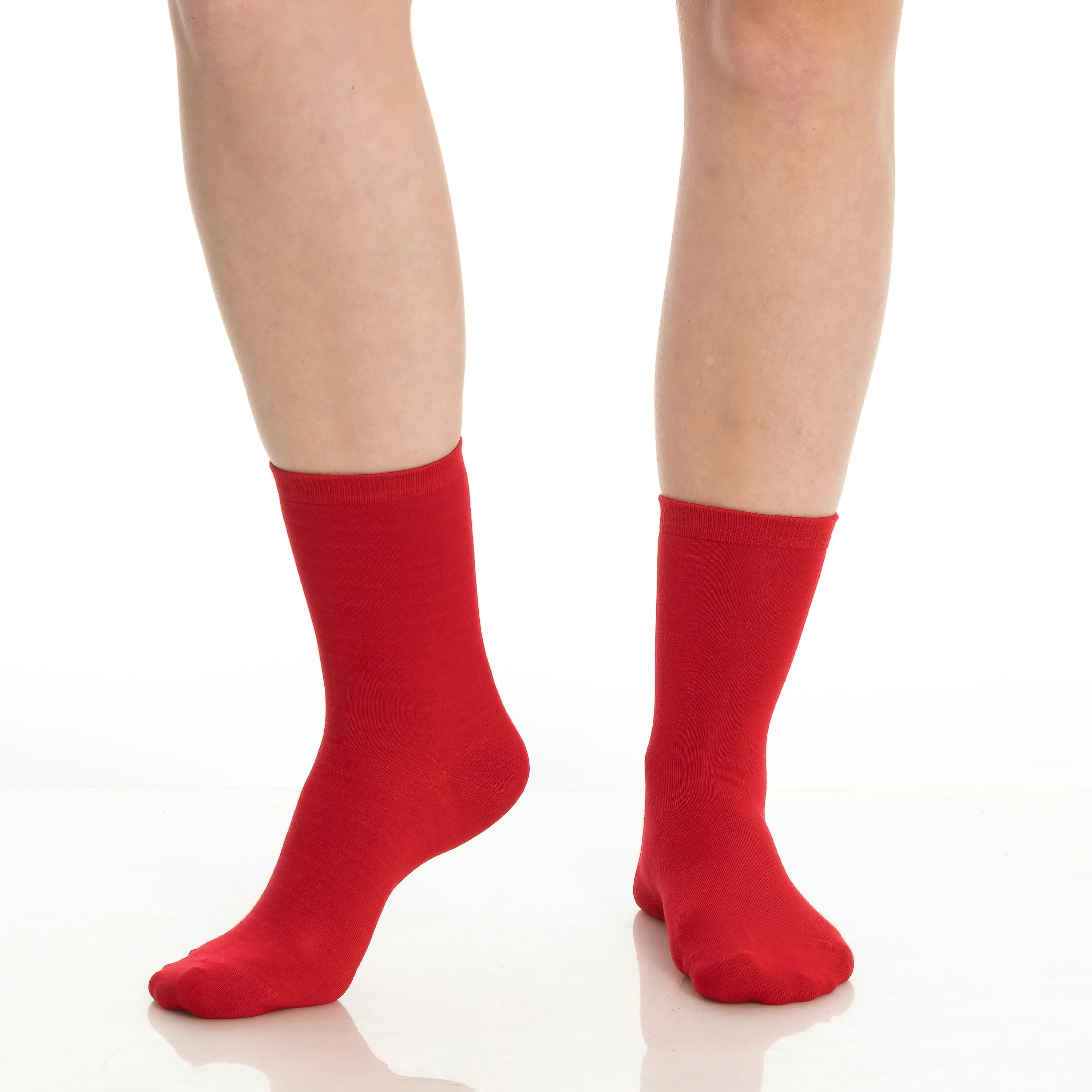 BAMBOOVEN Womens Rayon Made From Bamboo Dress Socks, Thin Soft Crew Socks 3 Pairs