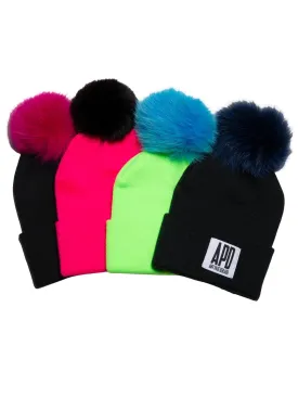 Beanie with Fur Pom Pom (50% OFF)