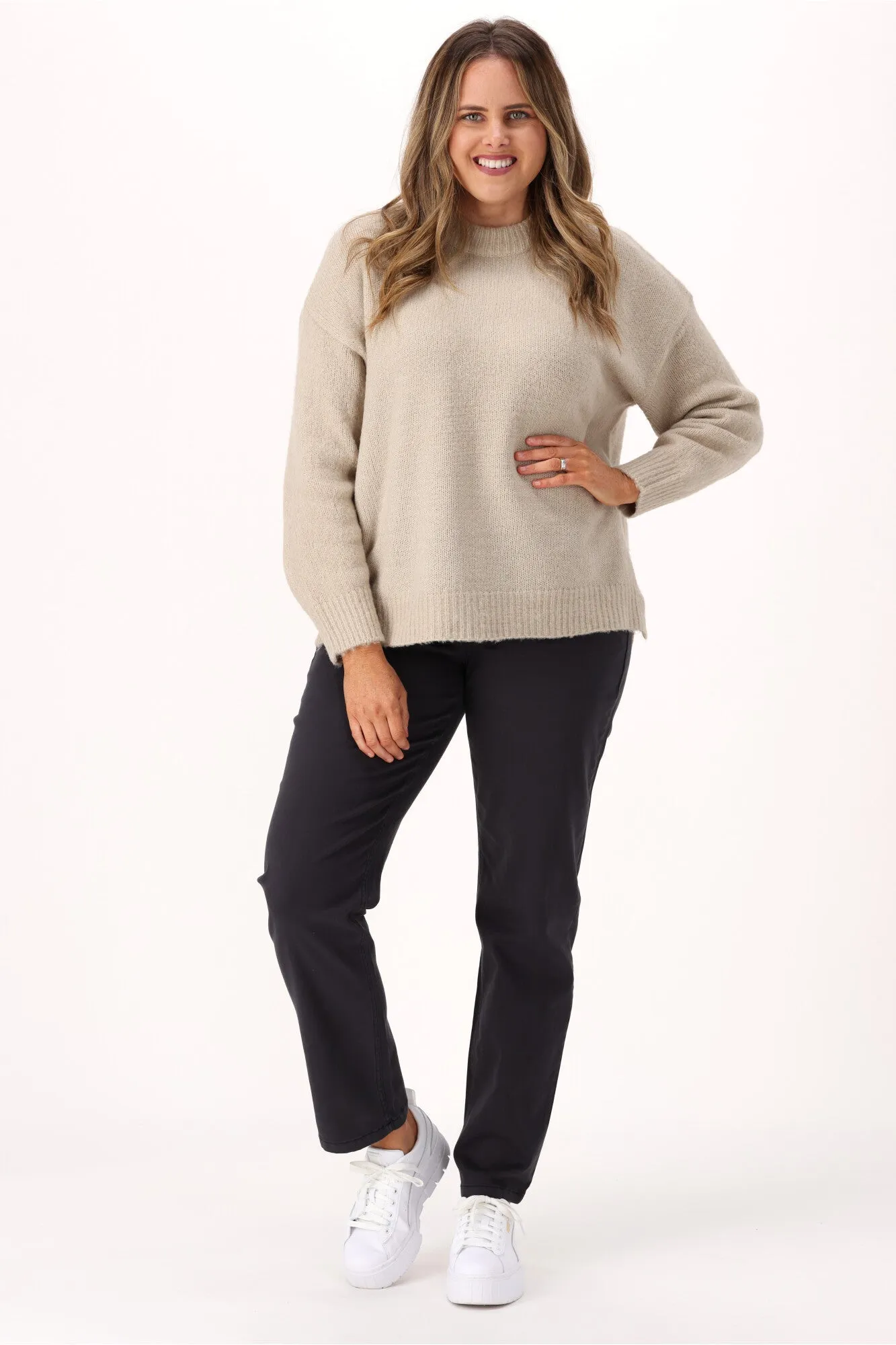 Betty Basics Wynona Curve Jean Vintage Graphite