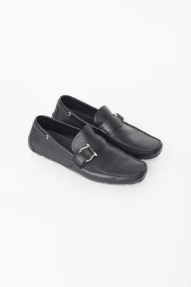 Black Leather Driving Loafer