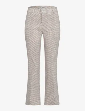Brax Shakira S Beige Pattern 7/8 Bootcut Trousers