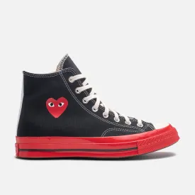 CDG PLAY X CONVERSE CHUCK 70 HIGH - BLACK / RED