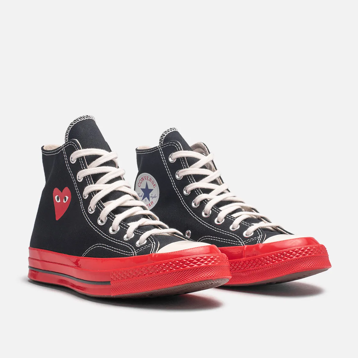 CDG PLAY X CONVERSE CHUCK 70 HIGH - BLACK / RED