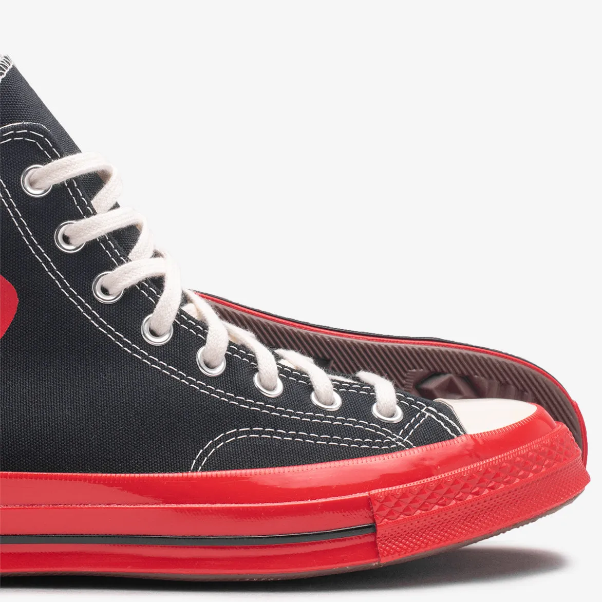 CDG PLAY X CONVERSE CHUCK 70 HIGH - BLACK / RED