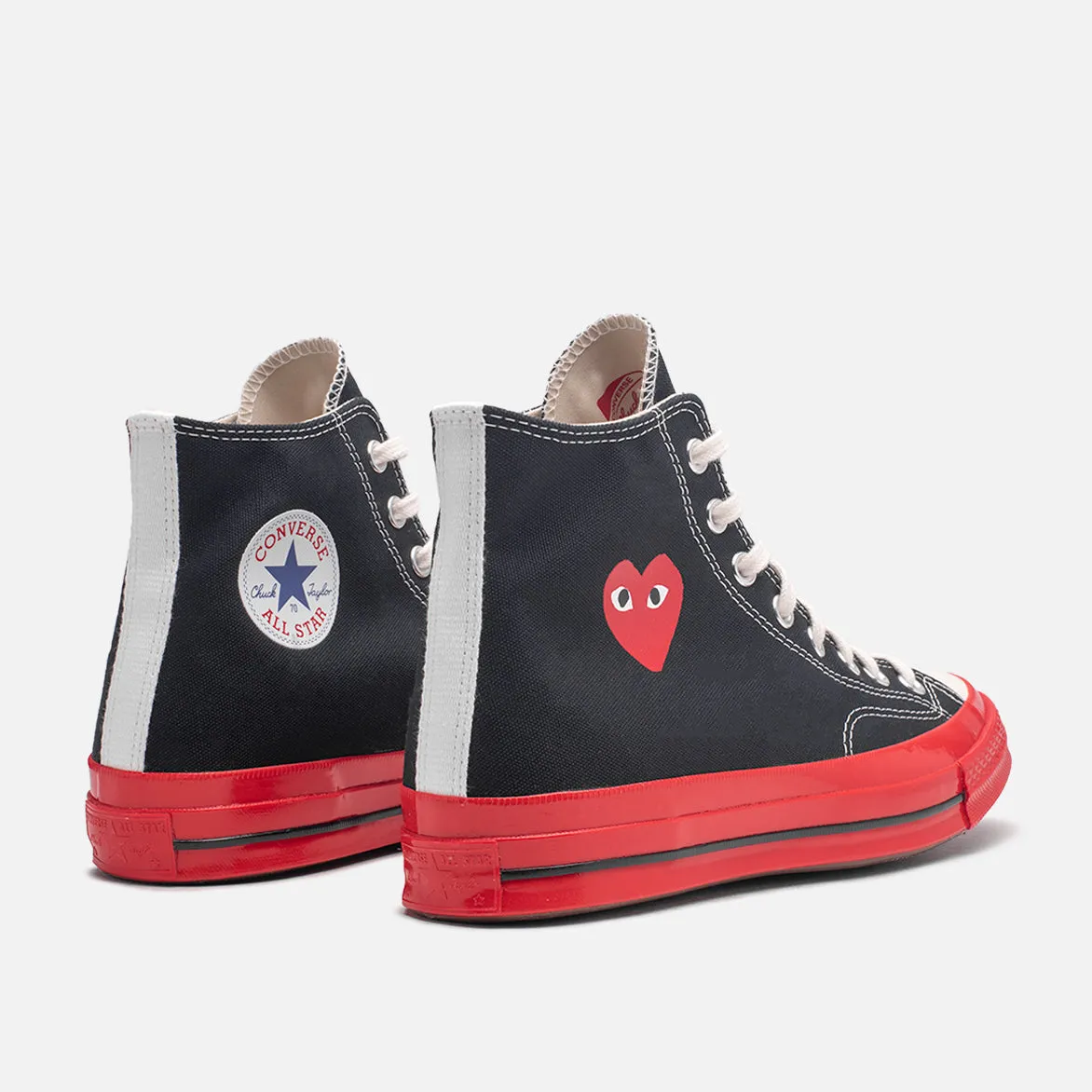 CDG PLAY X CONVERSE CHUCK 70 HIGH - BLACK / RED