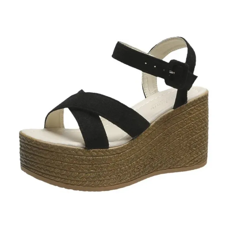 Elegant Buckle Wedges