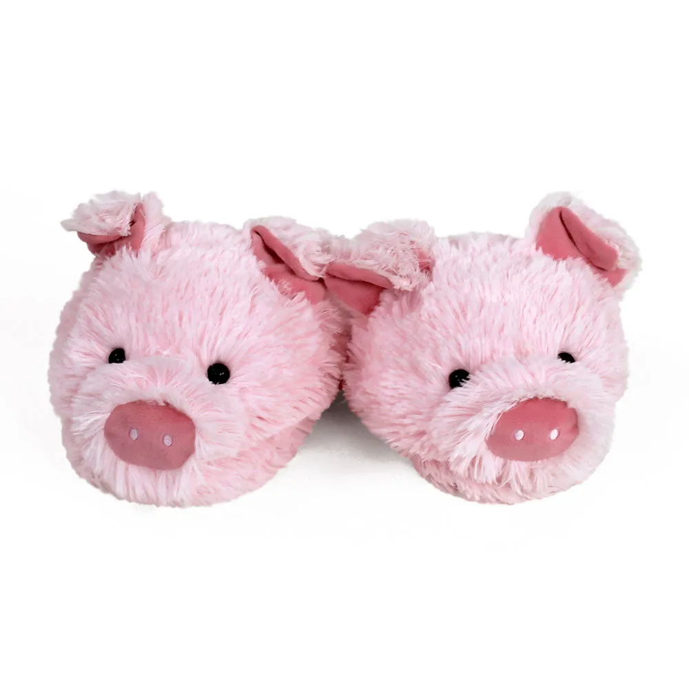 Fuzzy Pig Slippers