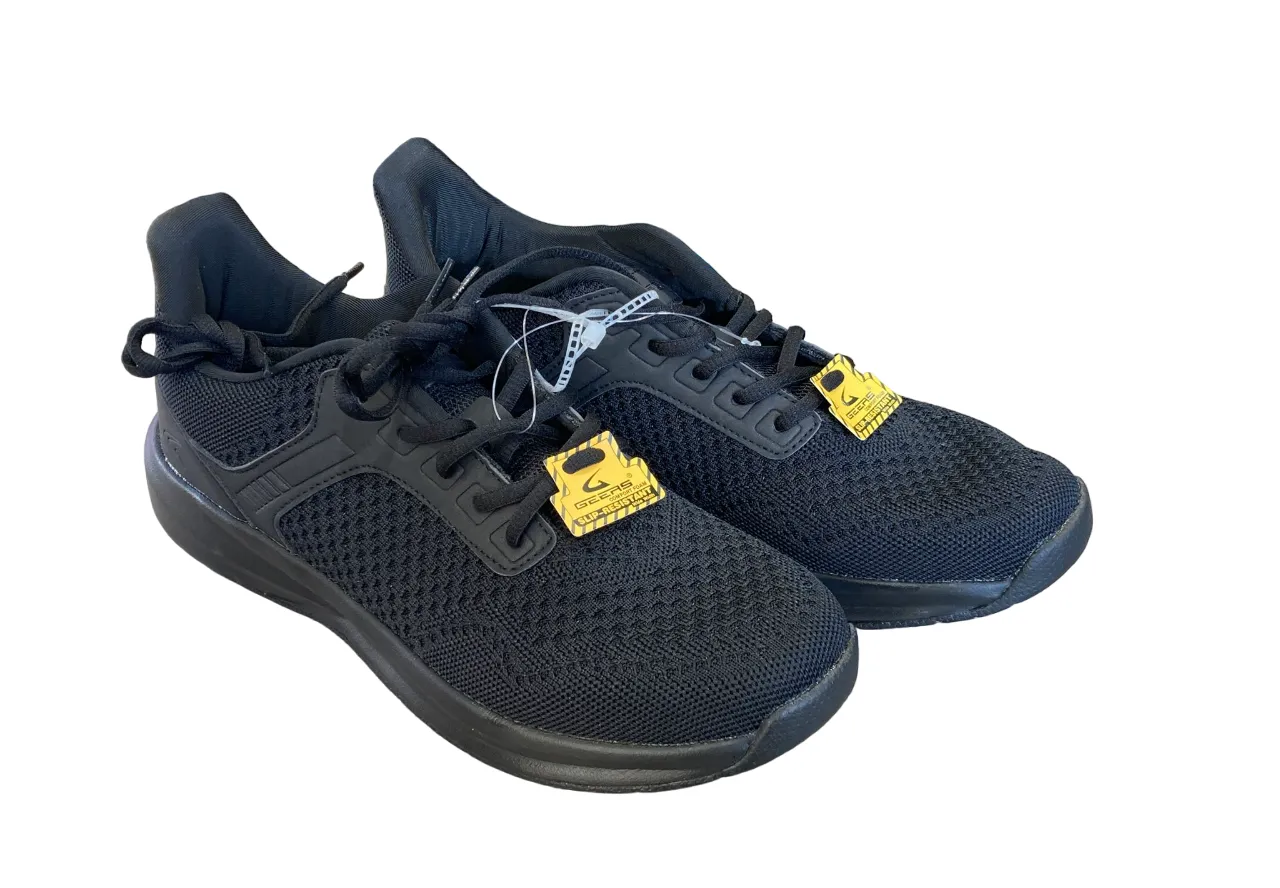 Geers All-Black Comfort Foam Slip-Resistant Shoes D7712-SR-W