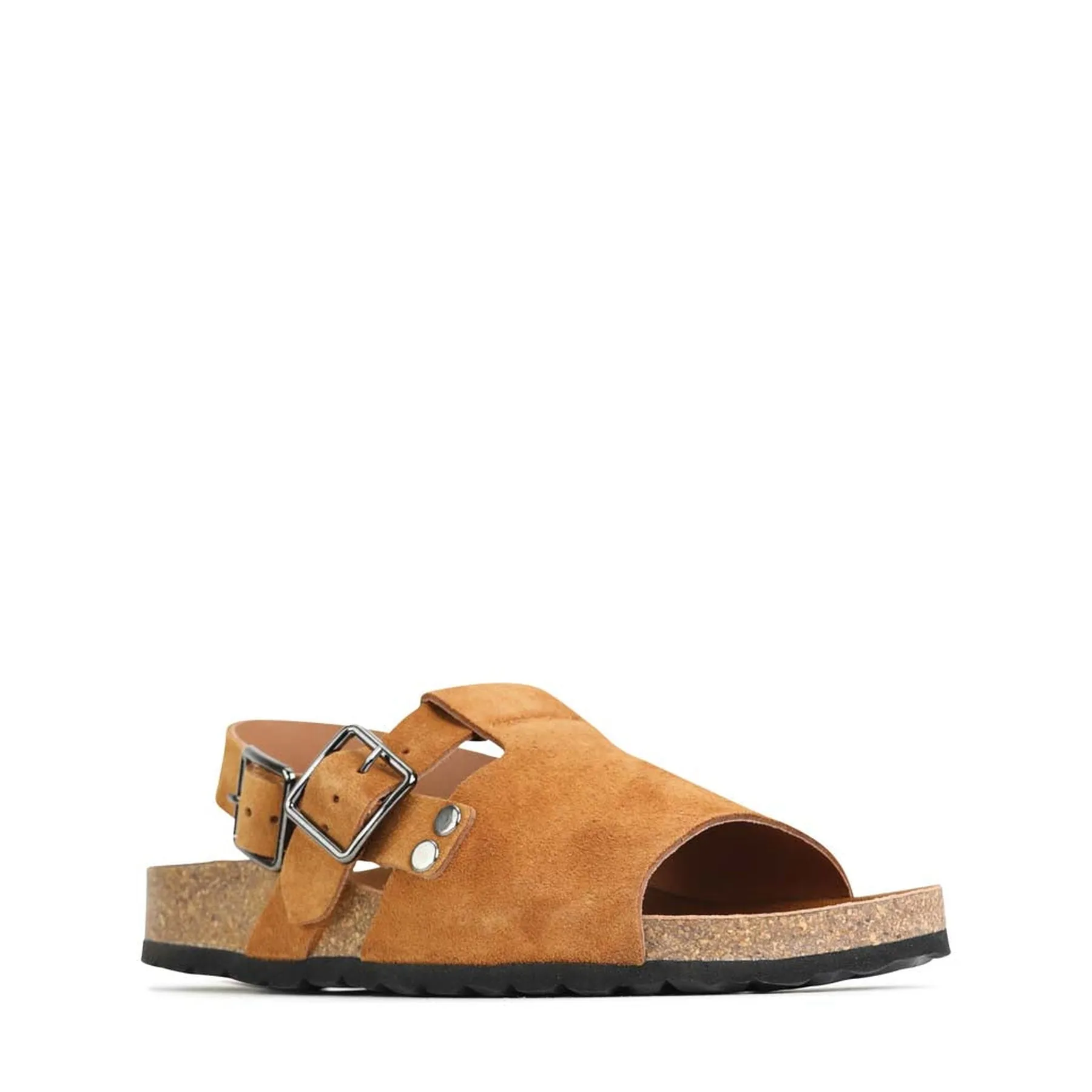 GIANN CROSSOVER STRAP SANDALS LEATHER