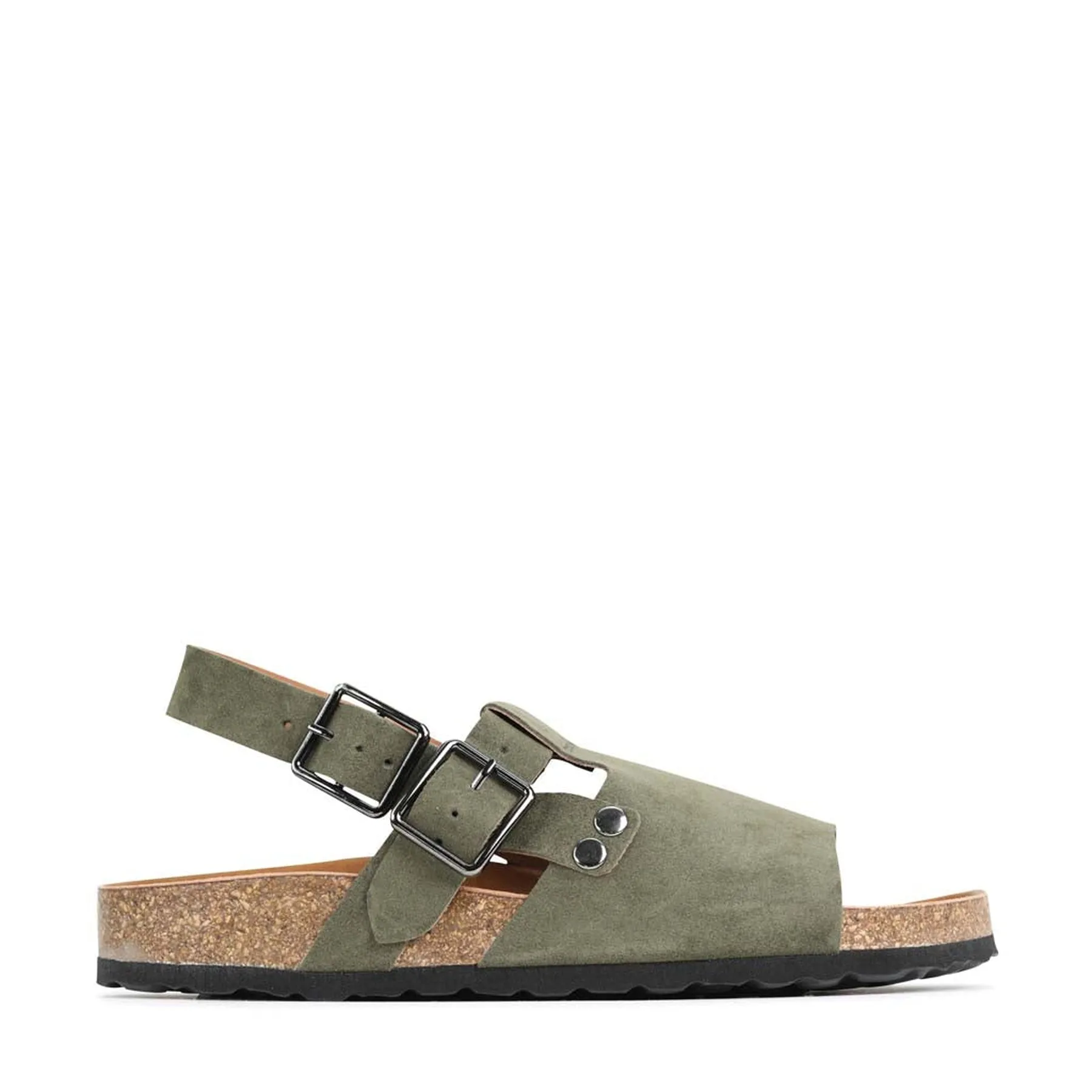 GIANN CROSSOVER STRAP SANDALS LEATHER