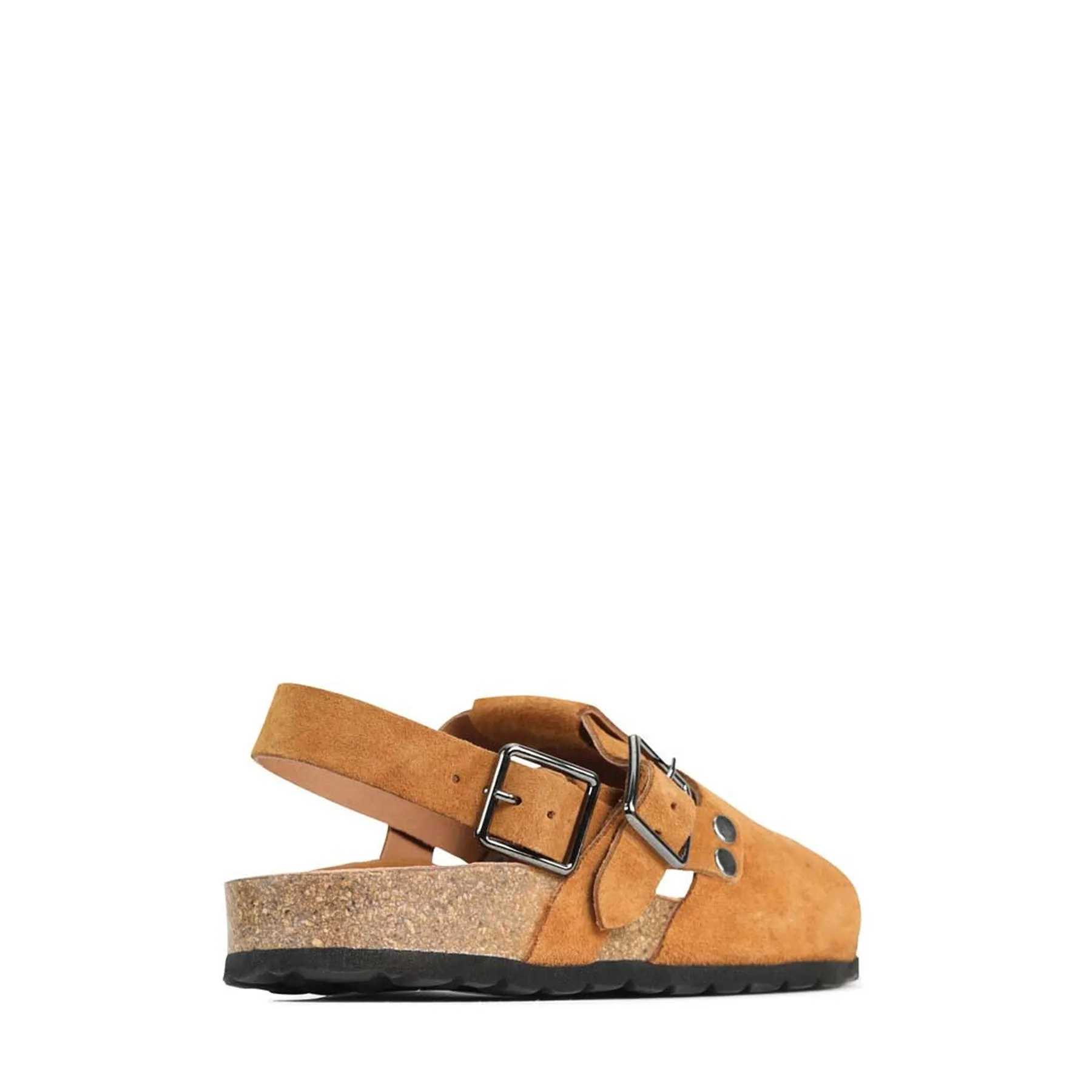 GIANN CROSSOVER STRAP SANDALS LEATHER