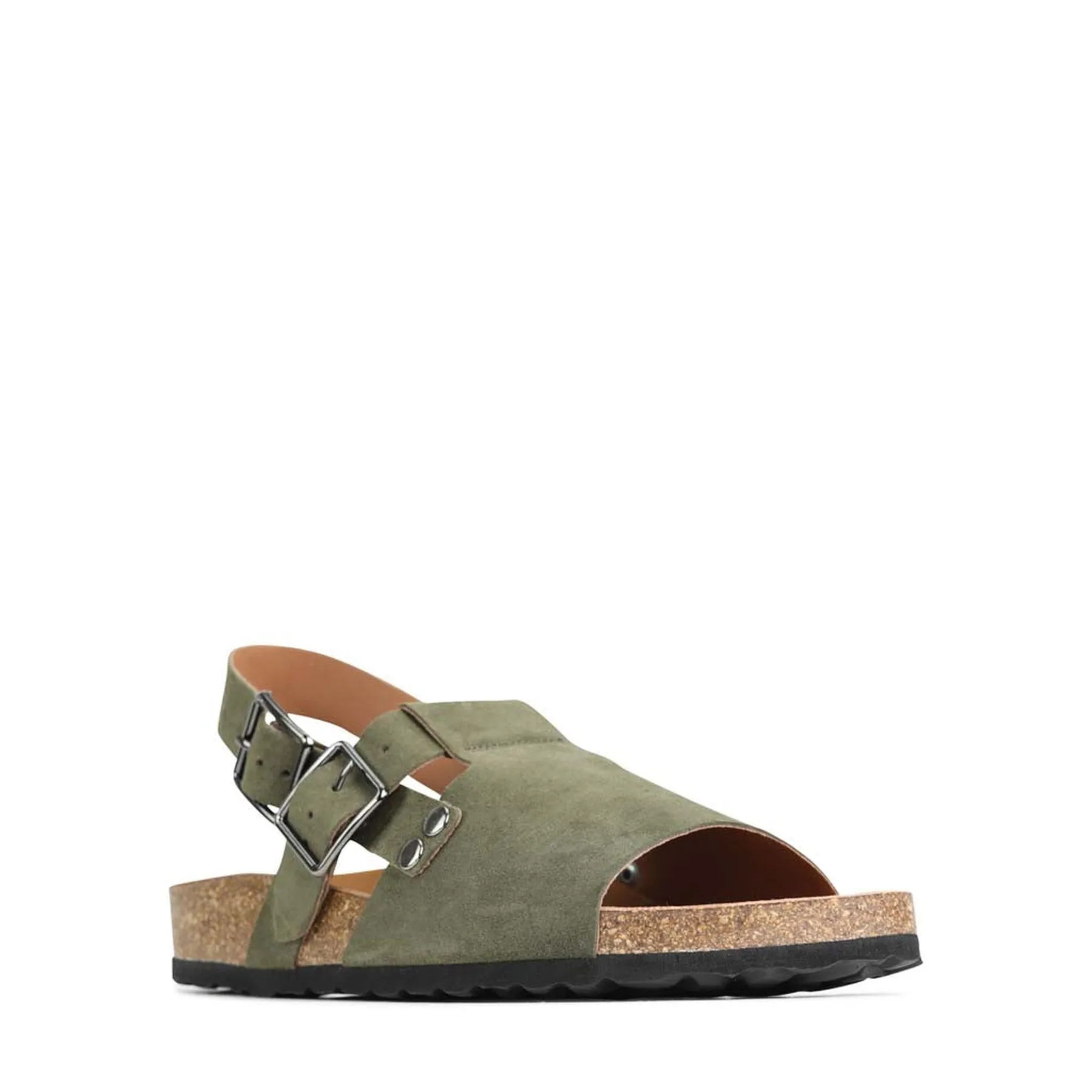 GIANN CROSSOVER STRAP SANDALS LEATHER
