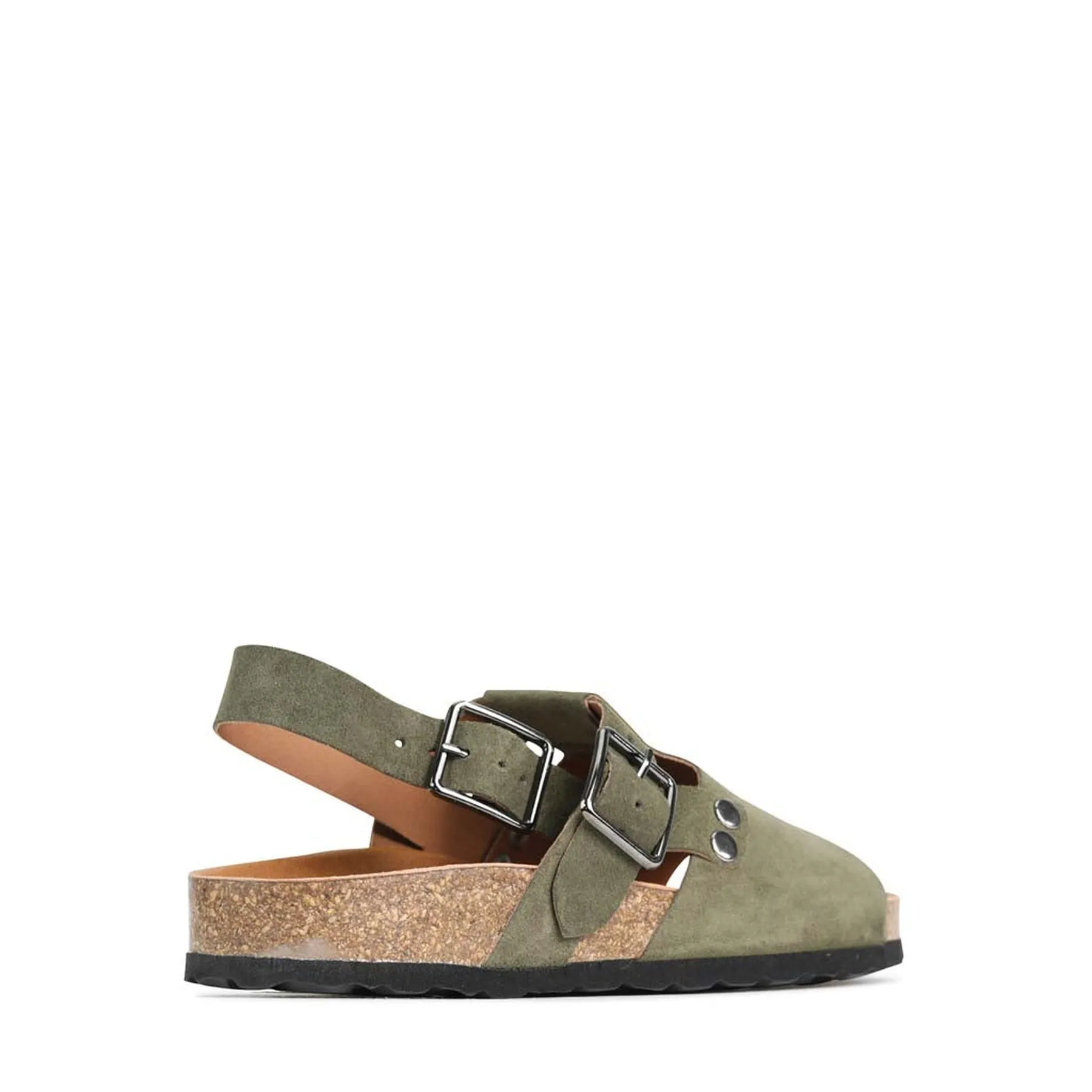 GIANN CROSSOVER STRAP SANDALS LEATHER