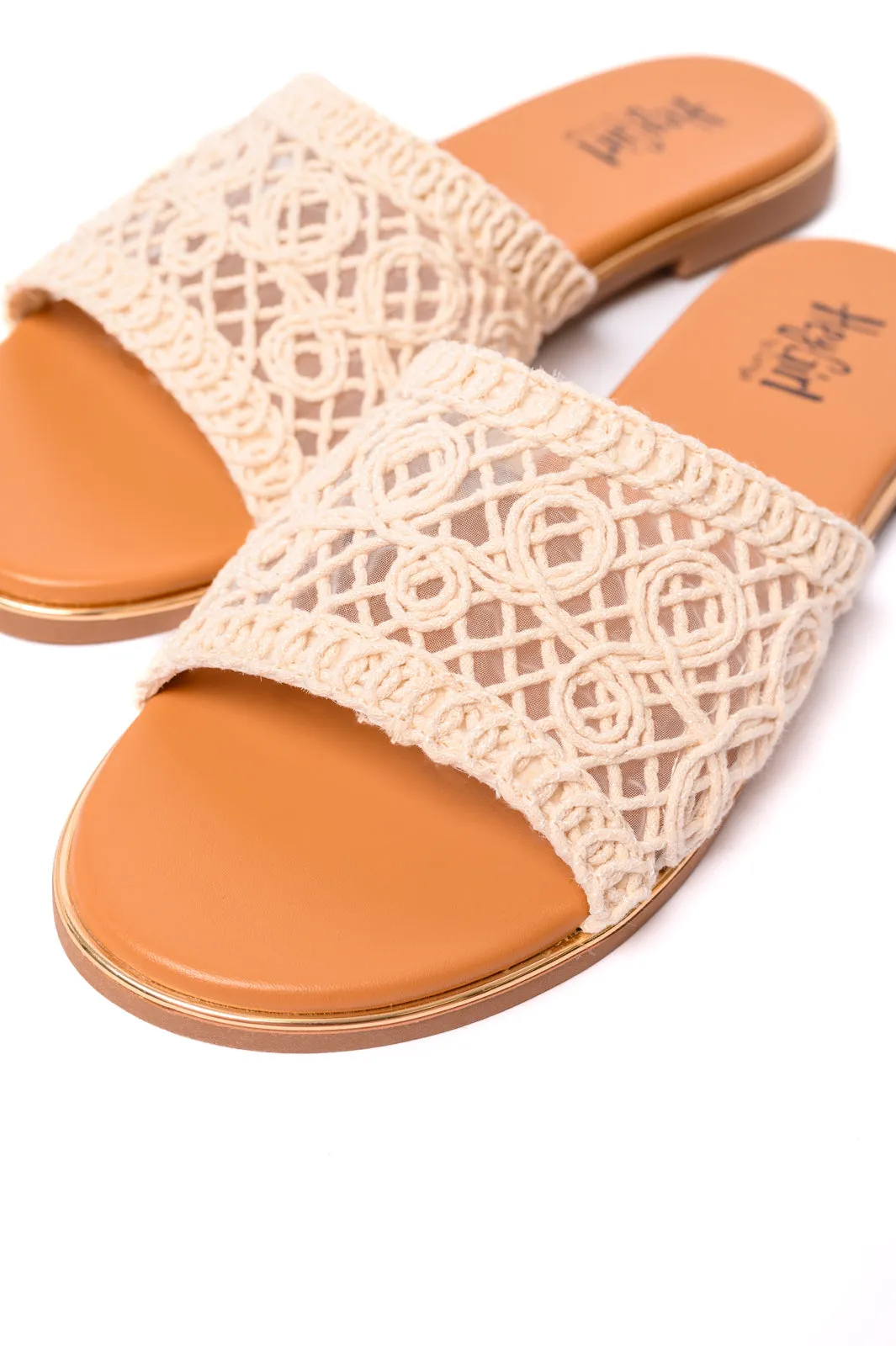 Hey Girl Crochet Beach Sandals in Natural