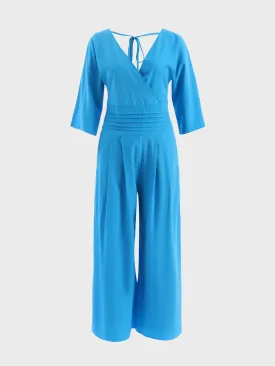 Midsize Chic Bat Sleeves Jumpsuit