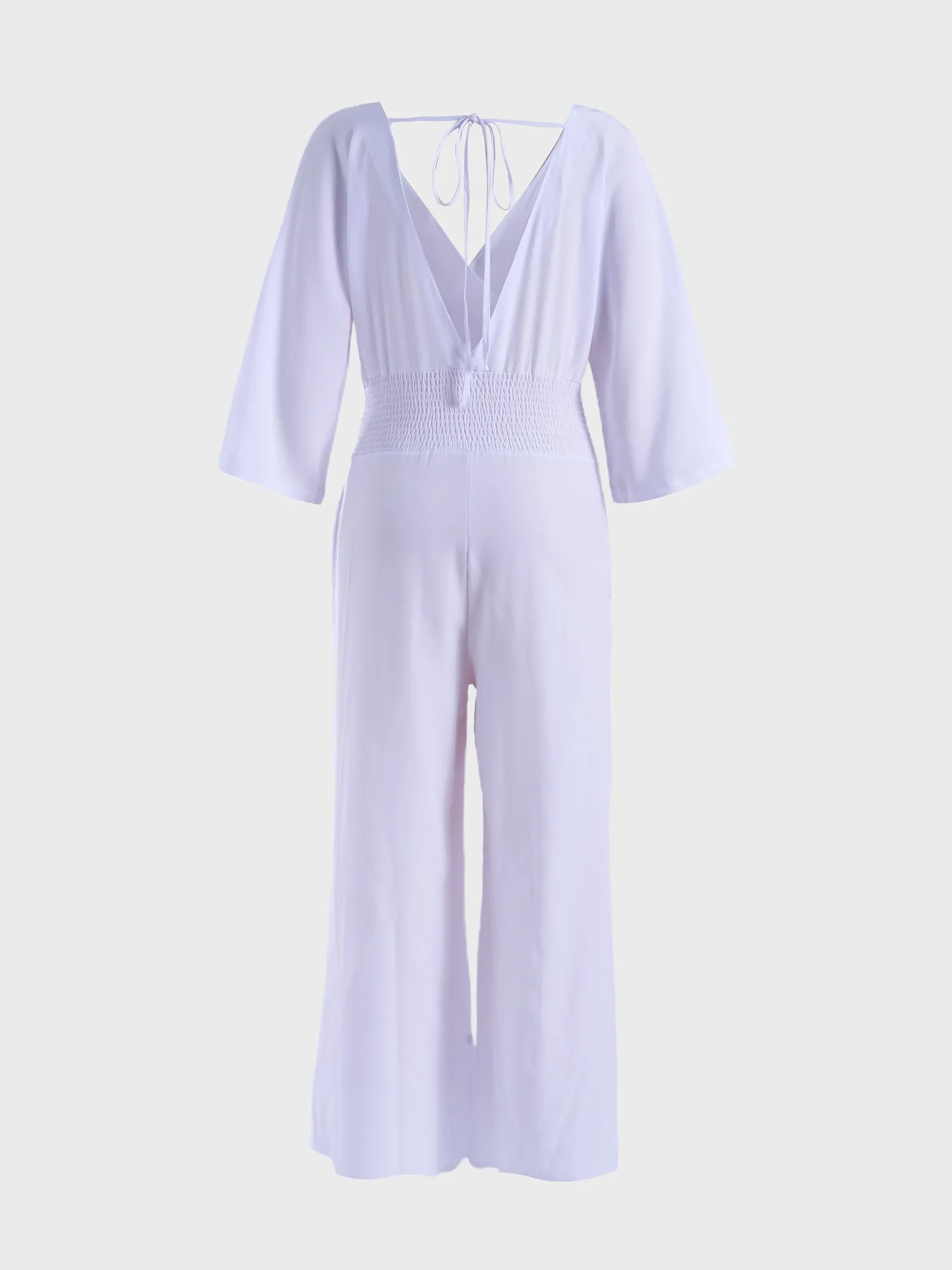 Midsize Chic Bat Sleeves Jumpsuit