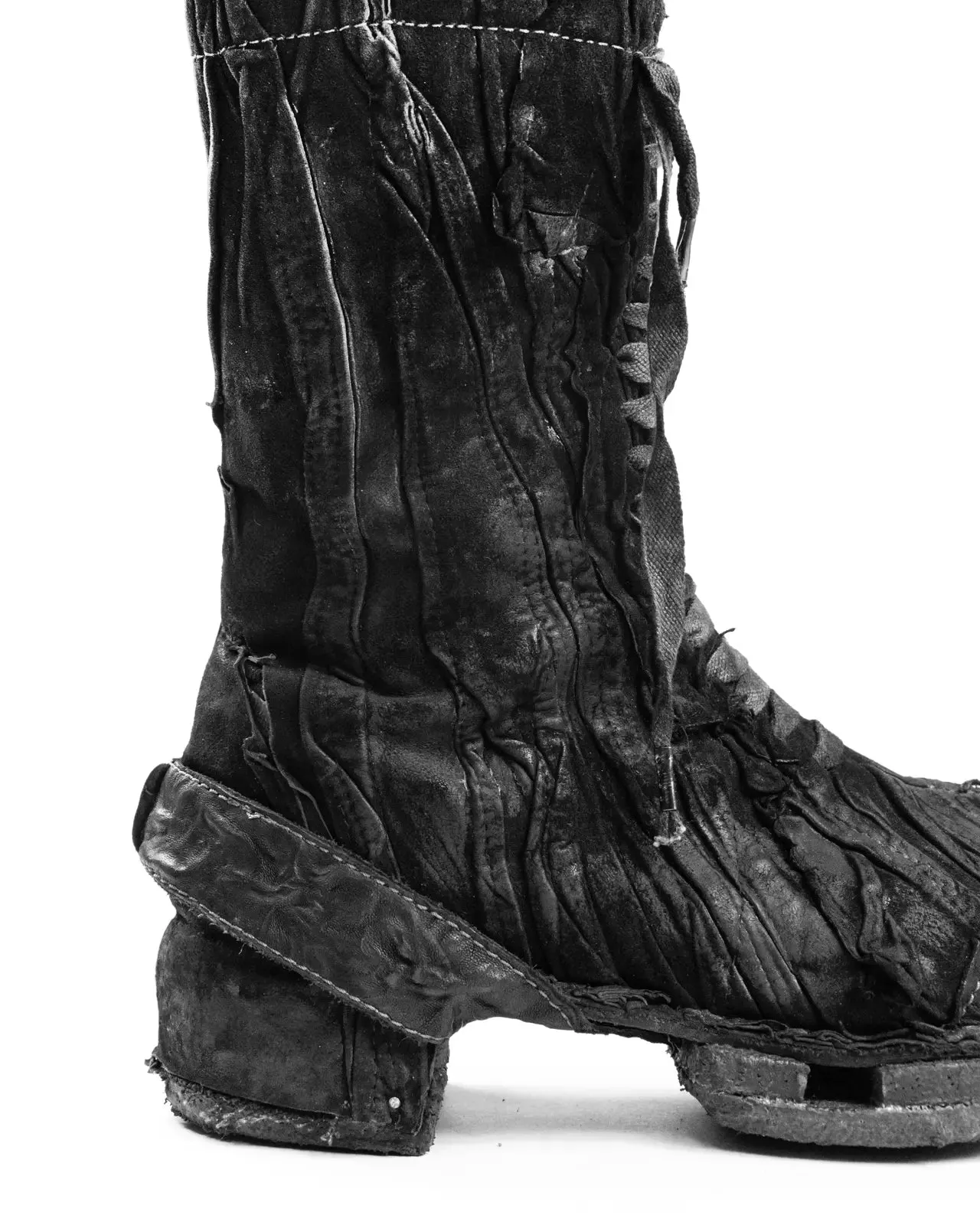 PARADOXE PARIS X BOTTAS CREATOR LAYERED LEATHER BOOTS