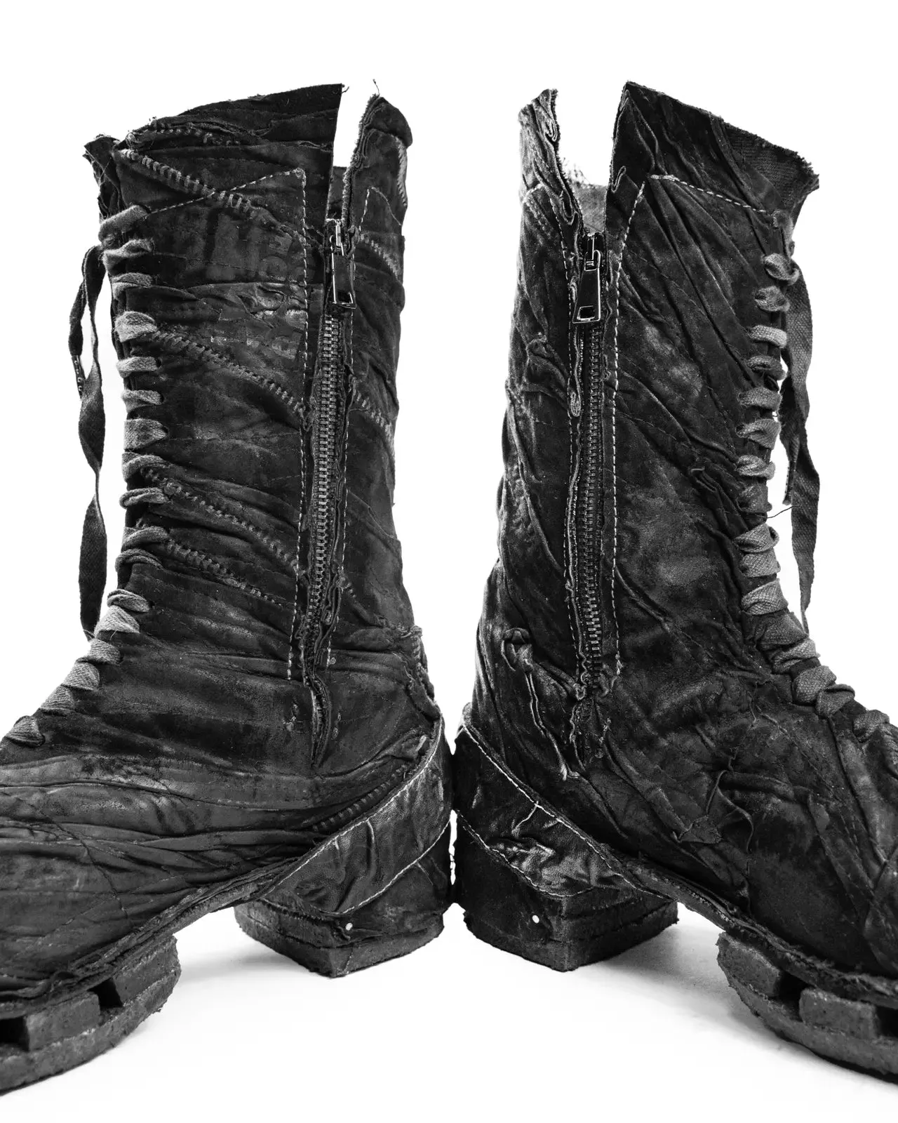 PARADOXE PARIS X BOTTAS CREATOR LAYERED LEATHER BOOTS