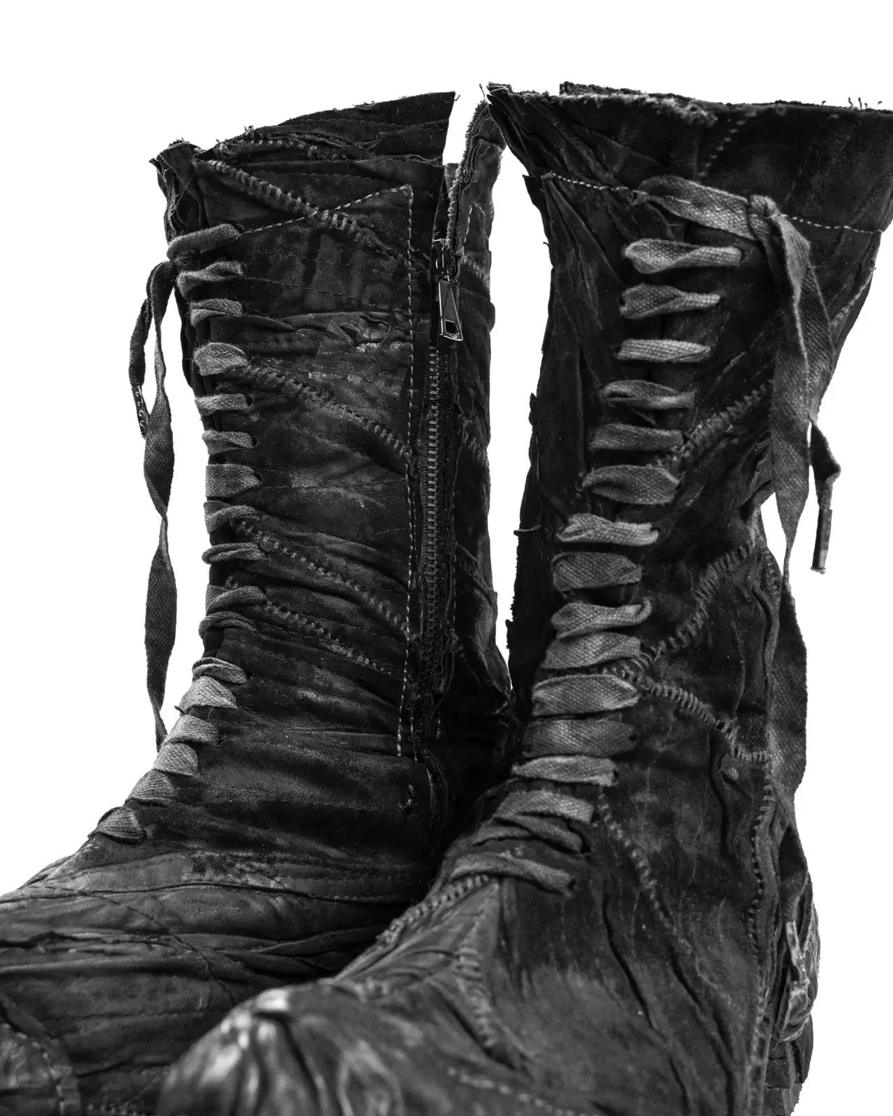 PARADOXE PARIS X BOTTAS CREATOR LAYERED LEATHER BOOTS