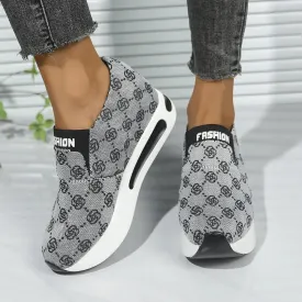 Patterened Platform Sneakers