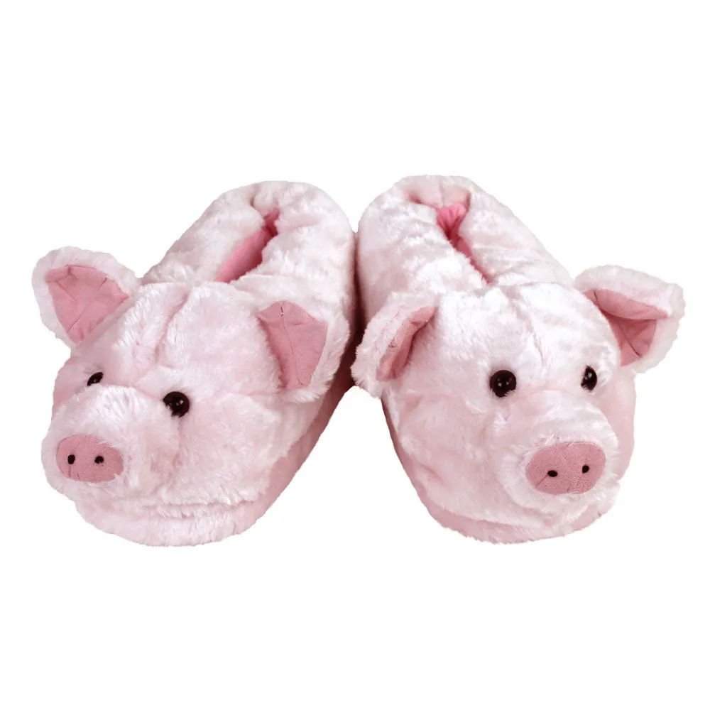 Pink Pig Animal Slippers