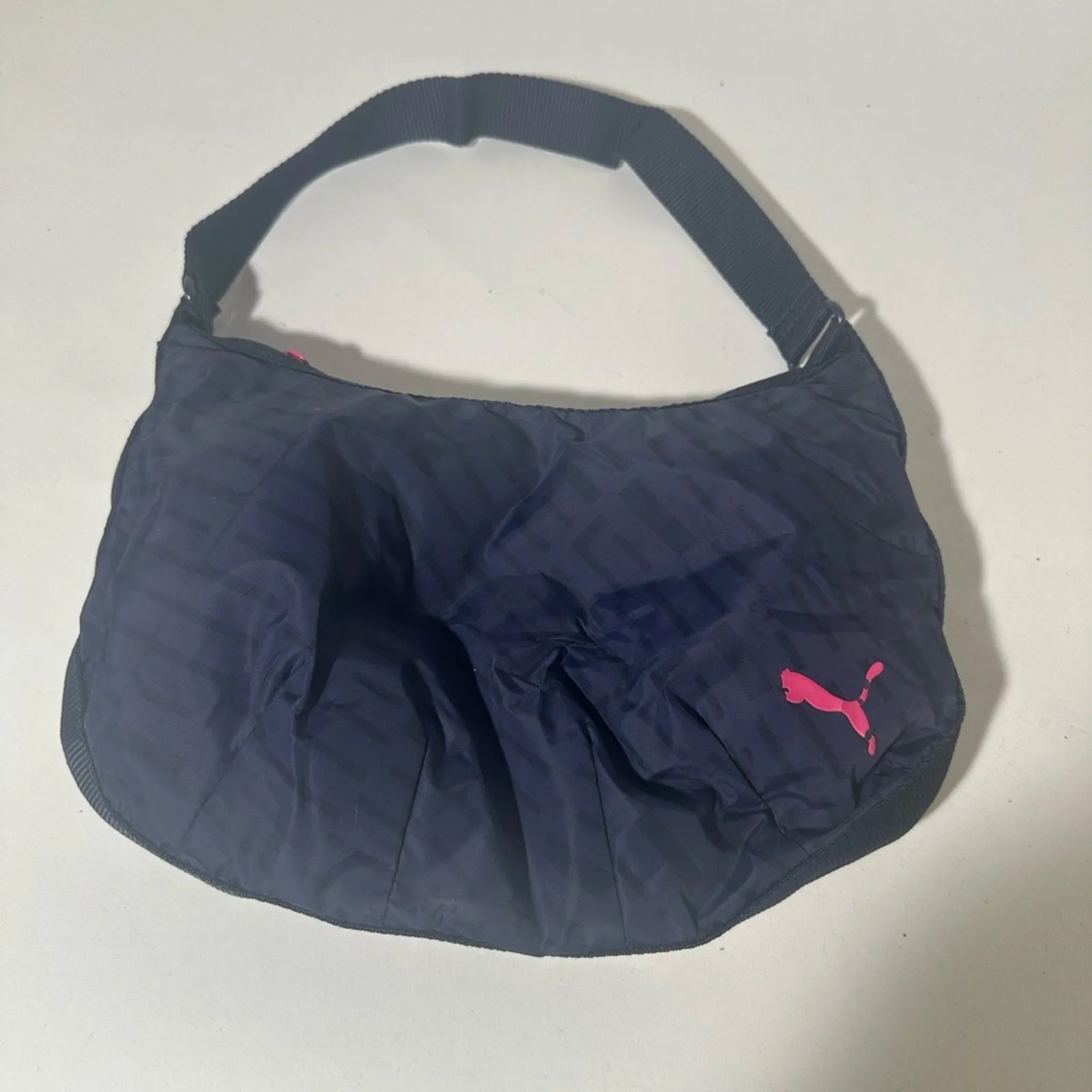 Puma Black and Pink Crescent Shoulder Bag