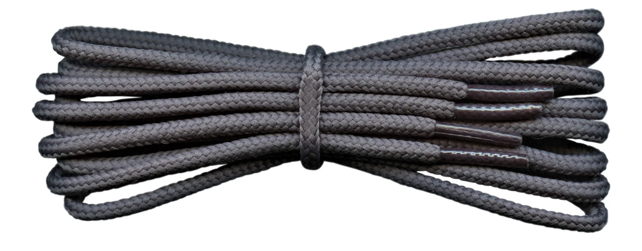 Round 4 mm Dark Grey boot laces for walking and casual boots Dr Martens