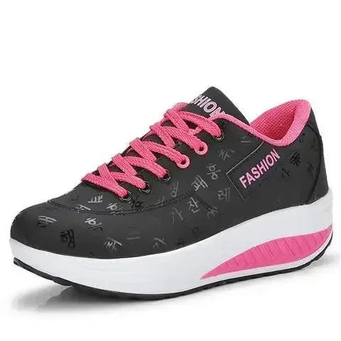 Sneakers med snrning i plattform fr kvinnor
