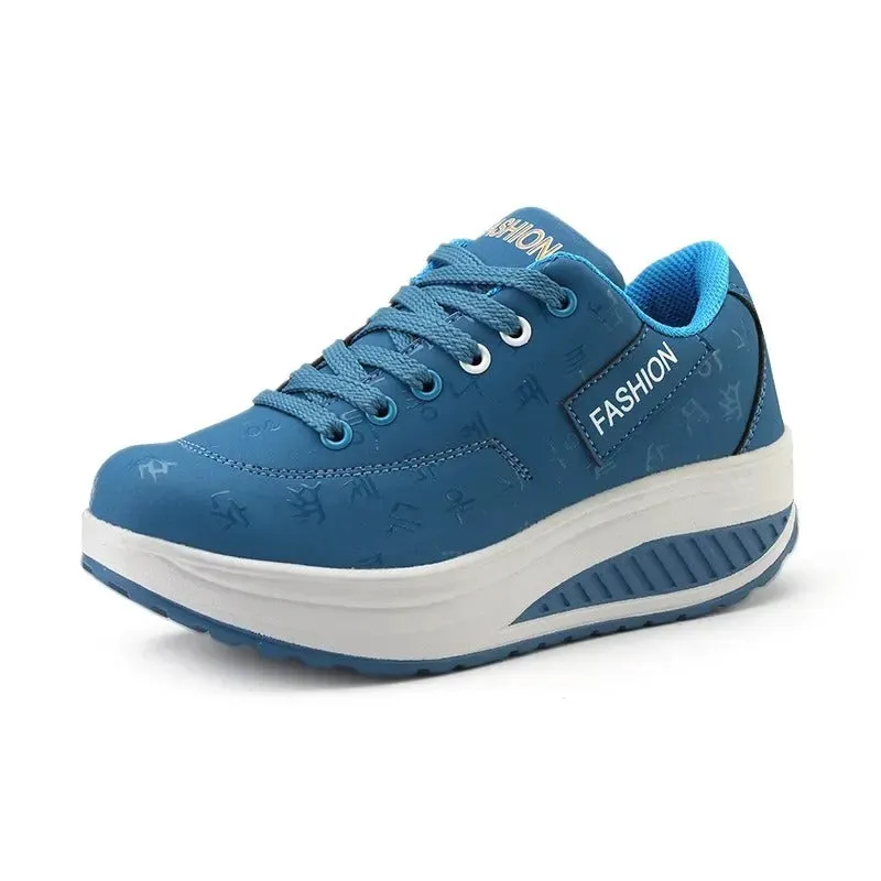 Sneakers med snrning i plattform fr kvinnor