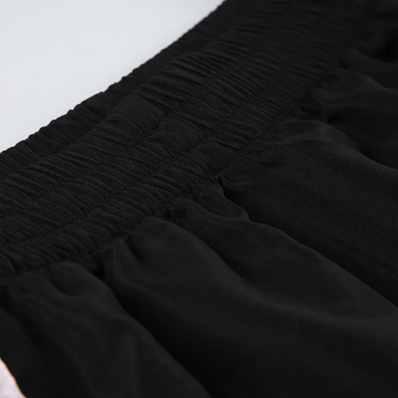 Striped Wide-Leg Track Pants