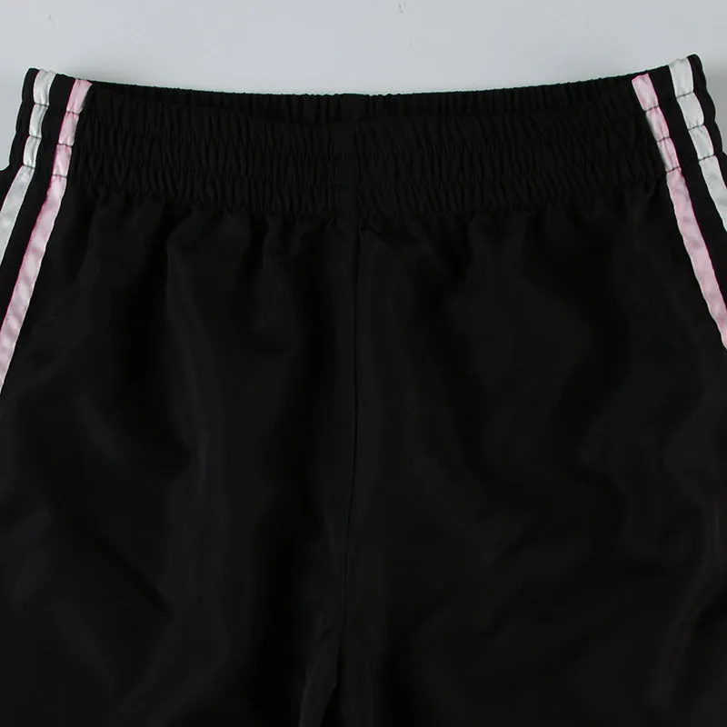 Striped Wide-Leg Track Pants