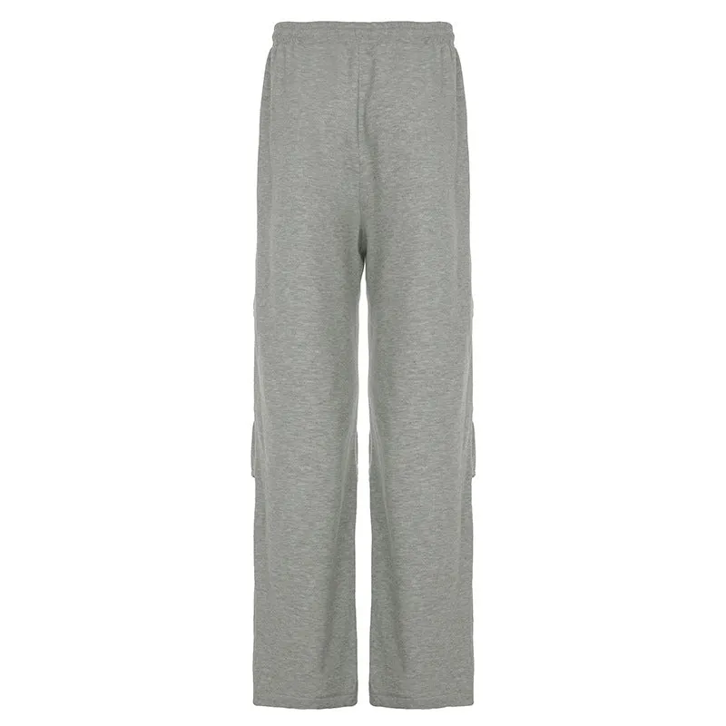 Tie-Detail Wide-Leg Sweatpants