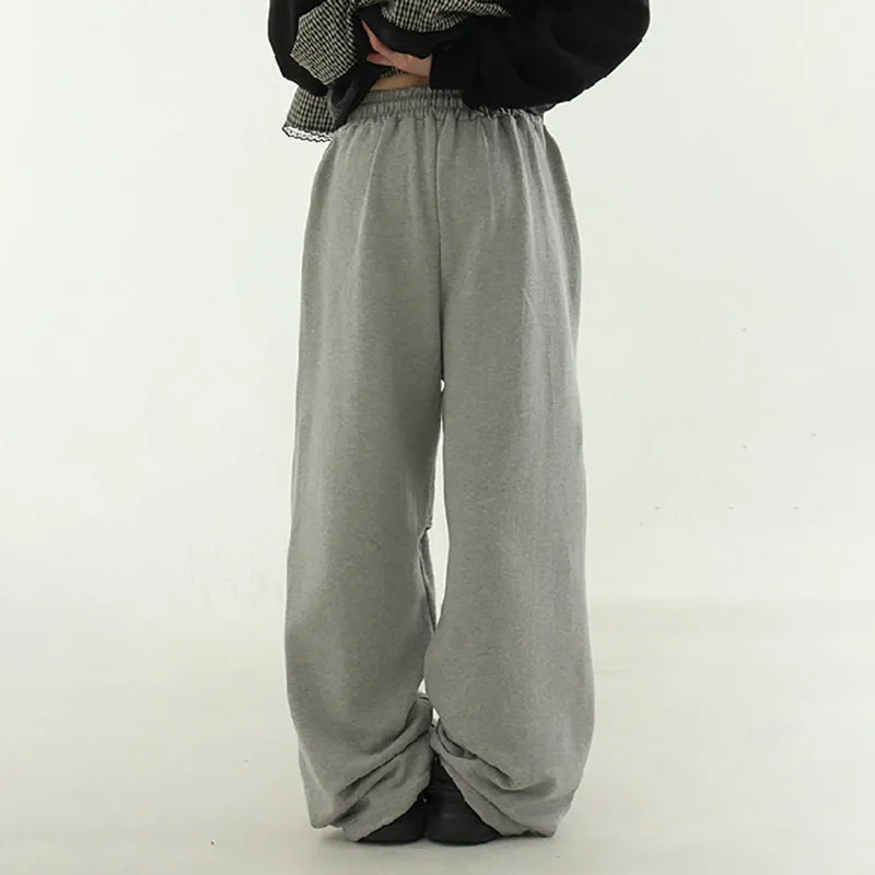 Tie-Detail Wide-Leg Sweatpants