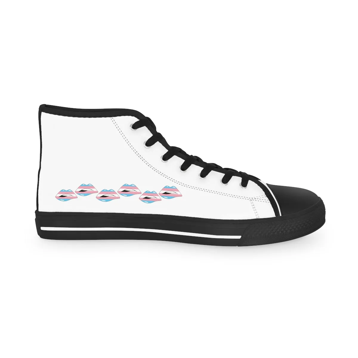 Transgender Flag Kisses LGBTQ High Top Sneakers Unisex Size