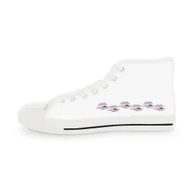 Transgender Flag Kisses LGBTQ High Top Sneakers Unisex Size