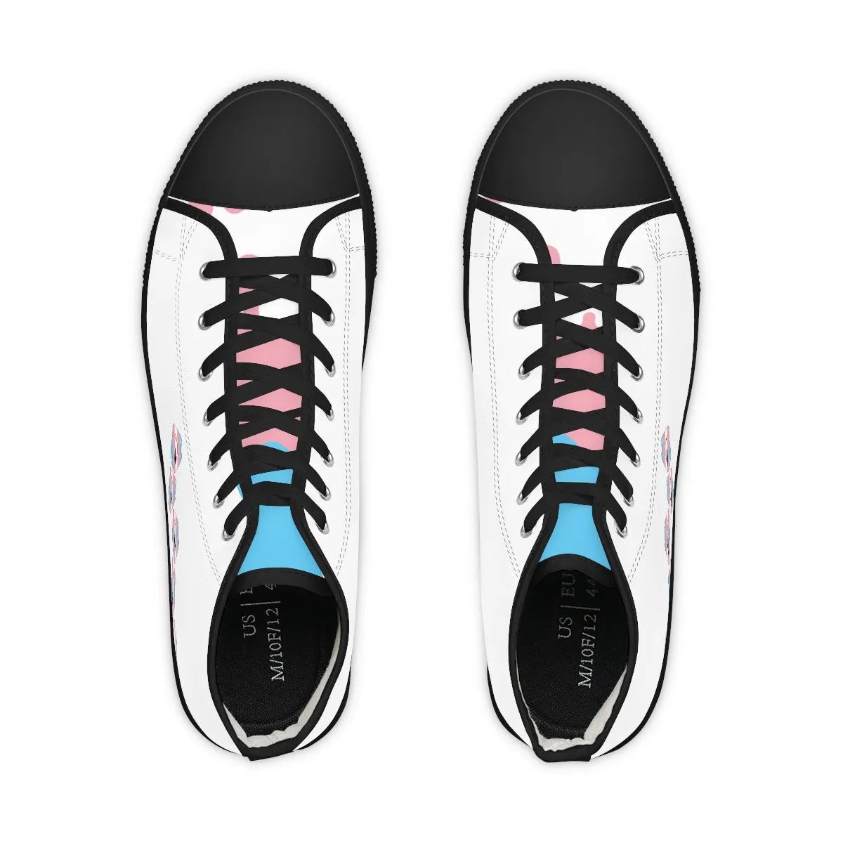 Transgender Flag Kisses LGBTQ High Top Sneakers Unisex Size
