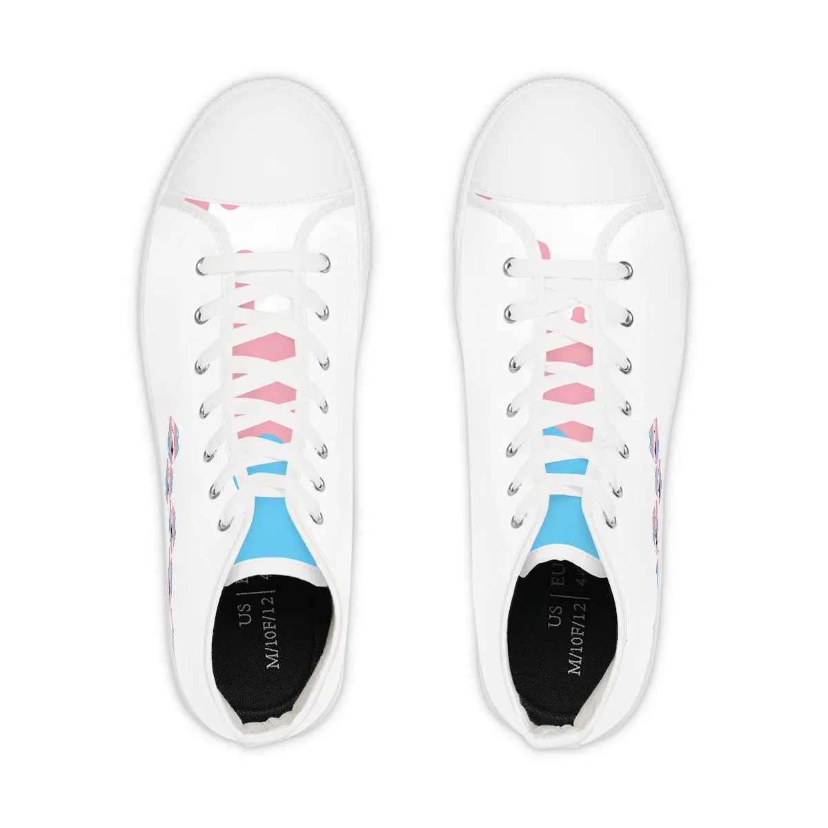 Transgender Flag Kisses LGBTQ High Top Sneakers Unisex Size