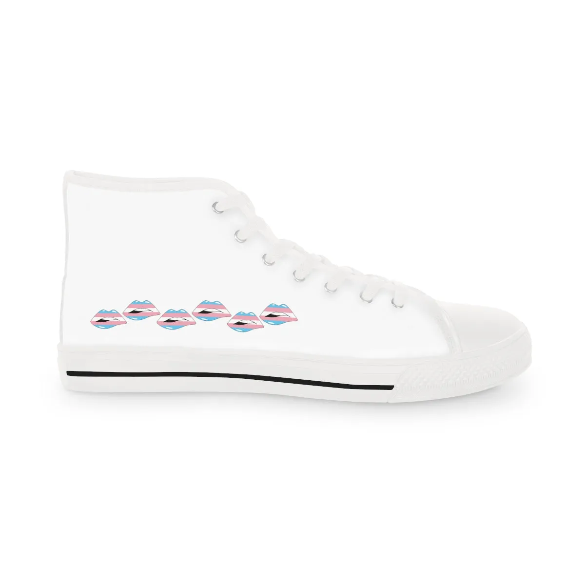 Transgender Flag Kisses LGBTQ High Top Sneakers Unisex Size