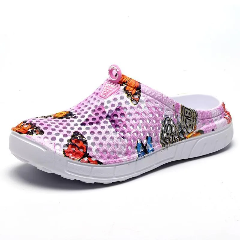 Women's Casual Garden Patten Print Hole Sandals & Slippers