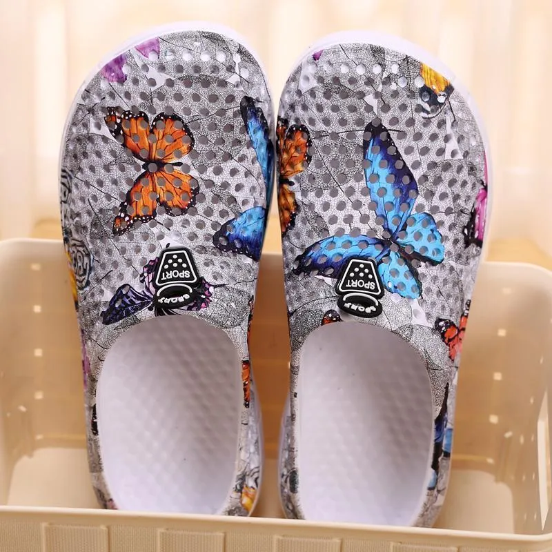 Women's Casual Garden Patten Print Hole Sandals & Slippers