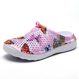 Women's Casual Garden Patten Print Hole Sandals & Slippers